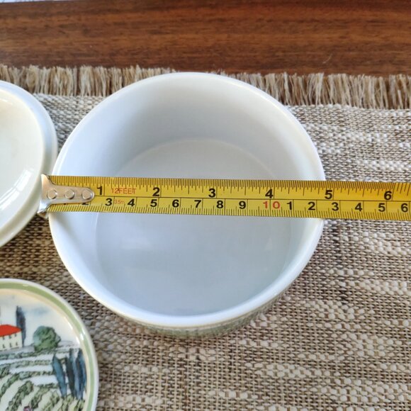 Bia Brie Camembert Baker Set of 5, VTG Cordon Bleu Porcelain Cheese Dish Set 5" - Picture 9 of 12